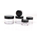 skin care PETG plastic face cream jars cosmetic packaging with black screw lid 5g 10g 20g 30g 50g